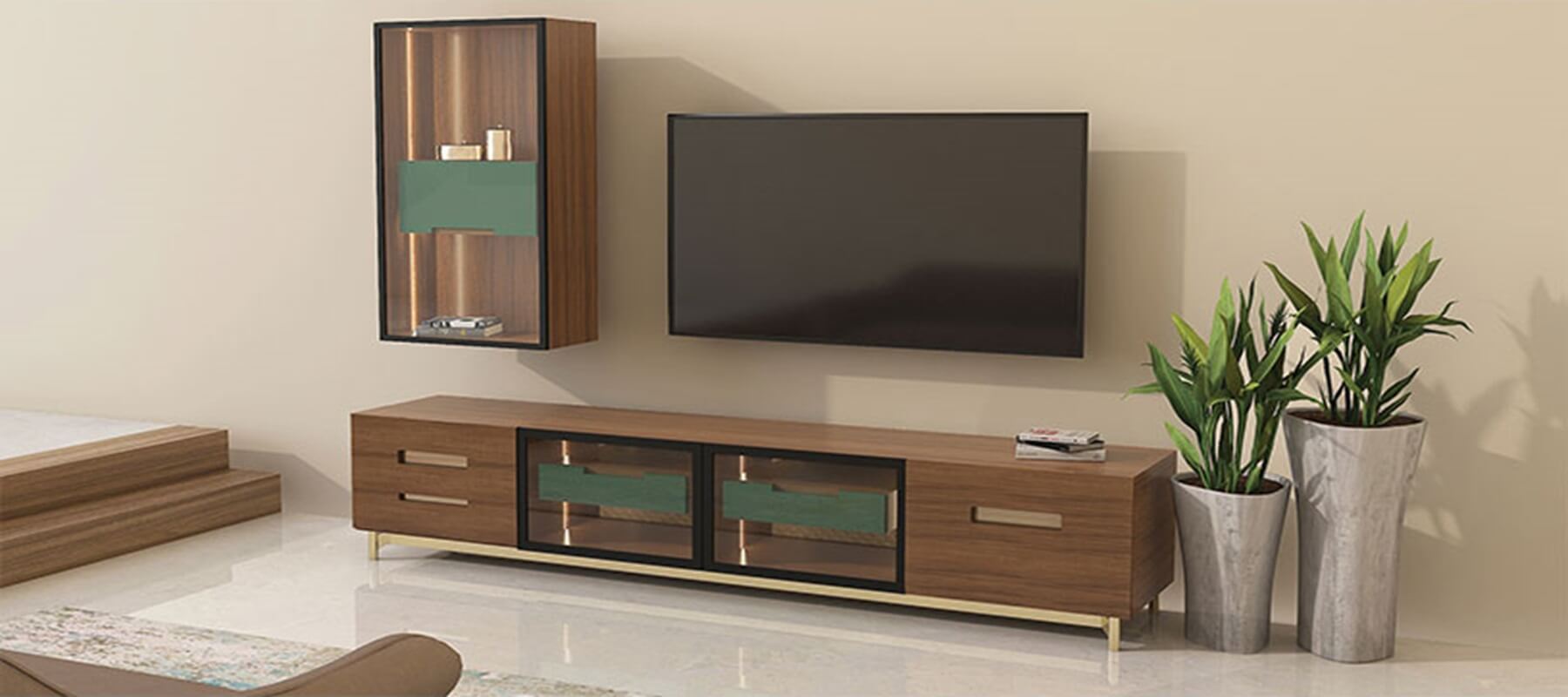 Shop Tv Unit 8ft Metal to Floor Elegance Collection from Stanley Level Next